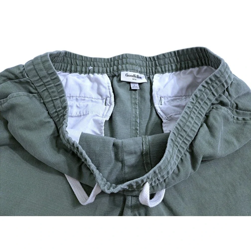 Goodfellow Men's Large Drawstring Pull On Green Shorts Beach Summer Gym Run
